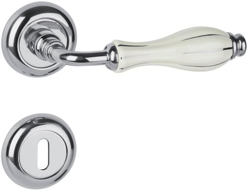Artikelbild des Artikels “ZT - Drückergarnitur Lady glanzchrom/weiß silber (BB)“