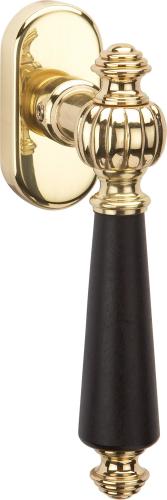 Artikelbild des Artikels “Fenstergriff DK Versailles Messing pol./schwarz 31 mm“