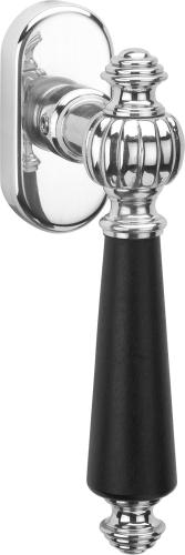 Artikelbild des Artikels “Fenstergriff DK Versailles Glanznickel/schwarz 40 mm“