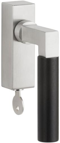 Artikelbild des Artikels “Fenstergriff Infinity Classic Edelstahl matt/Ebenholz abschließbar 36 mm“