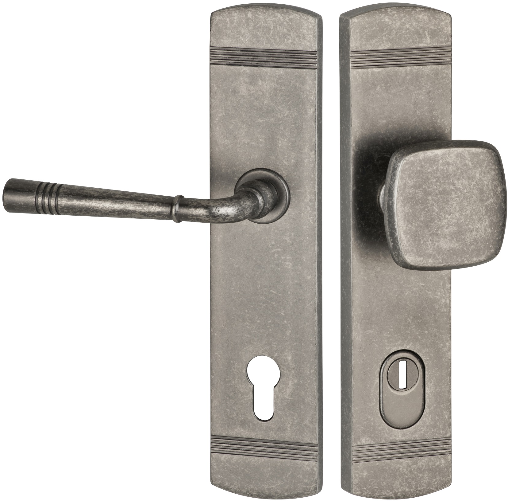  Artikelbild 1 des Artikels “Schutzbeschläge Schutzgarnitur 1174.F ES1 (EN2) Eisenfarben Antik schwarz “