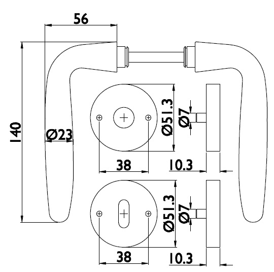  Artikelbild 2 des Artikels “Türbeschläge - Drückergarnitur DREAM “