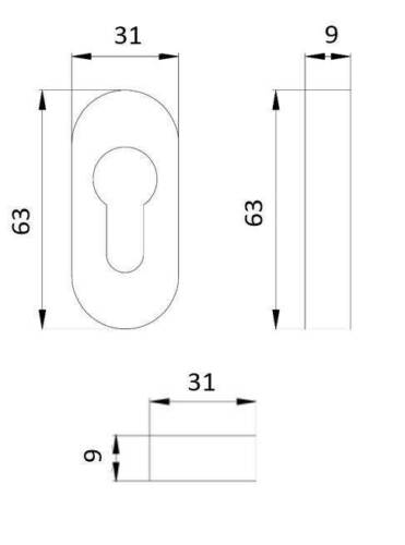  Artikelbild 2 des Artikels “Ovalrosette Edelstahl PZ “